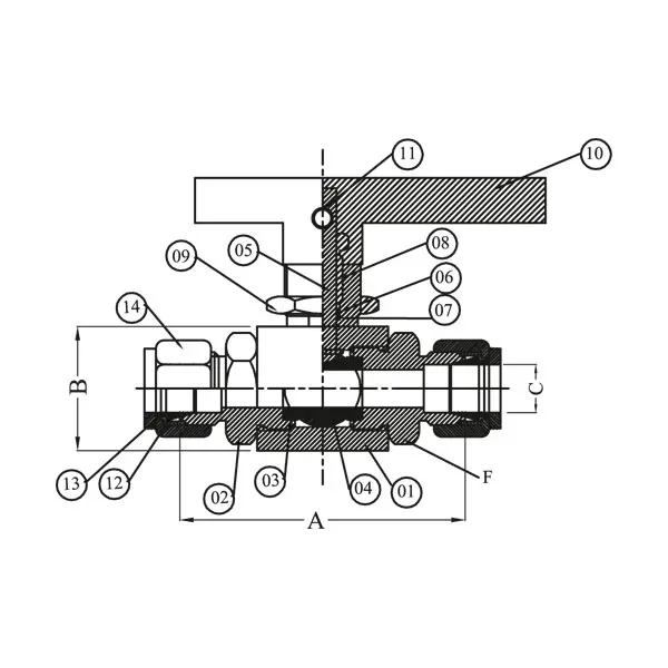 Кульовий кран GV-155-BV-2W-4