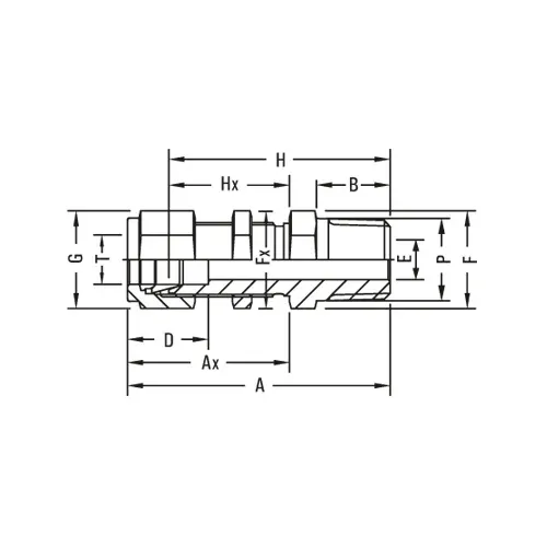 Фітинг GV-8-BMC-4-4N