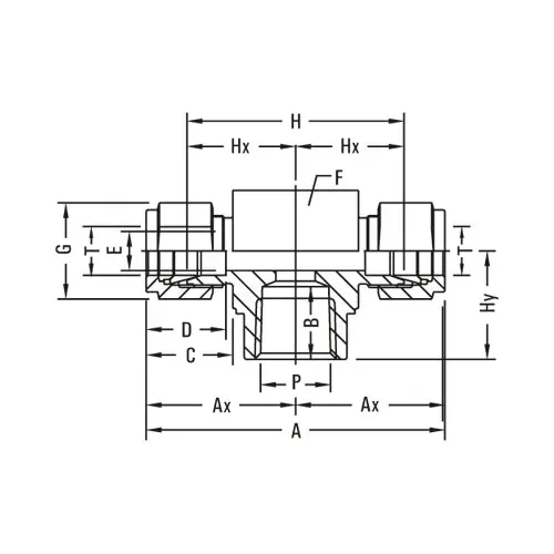 Трійник GV-25-FBT-8-8N