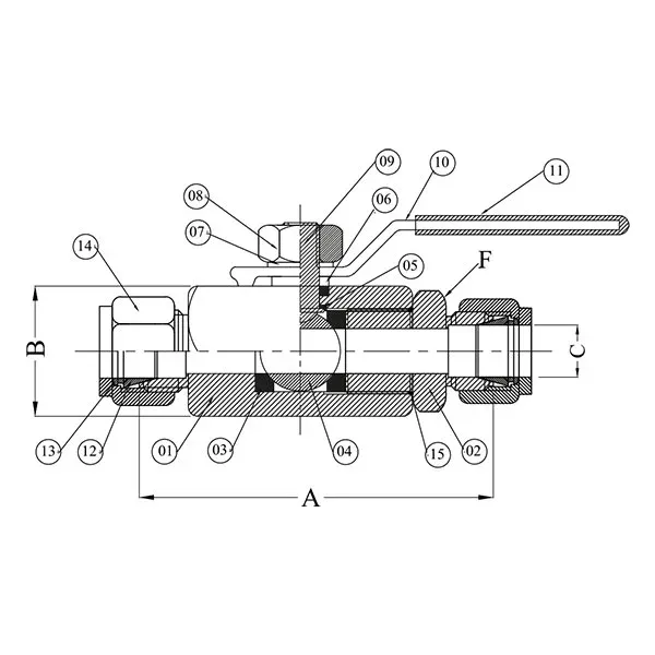 Кульовий кран GV-175-M-BV-3m