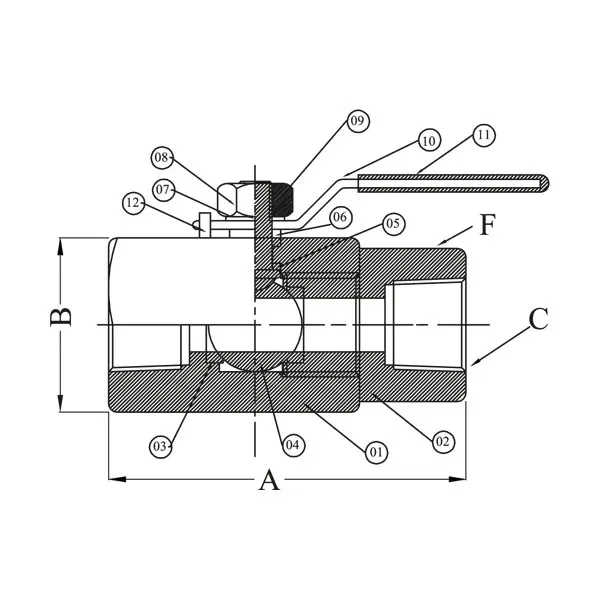 Кульовий кран GV-152-H-BV-12