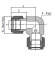Кутник (обтискна муфта під трубку (мм) х обтискну муфту під трубку (мм))